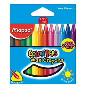 Maped 马培德 24色彩色蜡笔怎么样,好不好